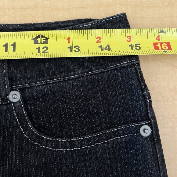 Peck & Peck Women's Weekend Black Jeans Size 4 Boot Cut Mid Rise Stretch - Picture 6 of 9